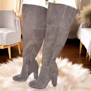 Gianni Bini Ventah Gray Over the Knee Boots. Size 8. Like new!